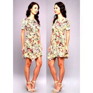 Nanette Lepore 100% Silk Dress Size 12 Made in NYC Floral Pattern Fully …